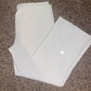Lululemon white cropped leggings
